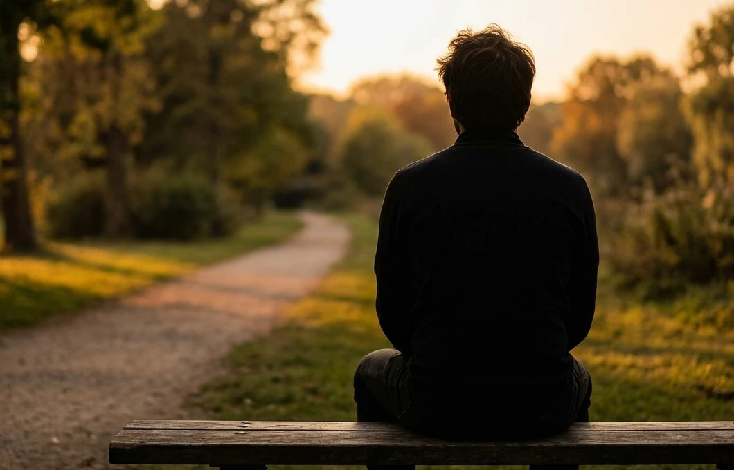 person on bench